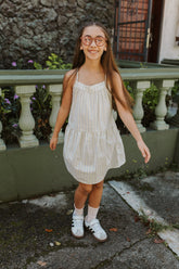 @Vestido Niña Plano Rayas