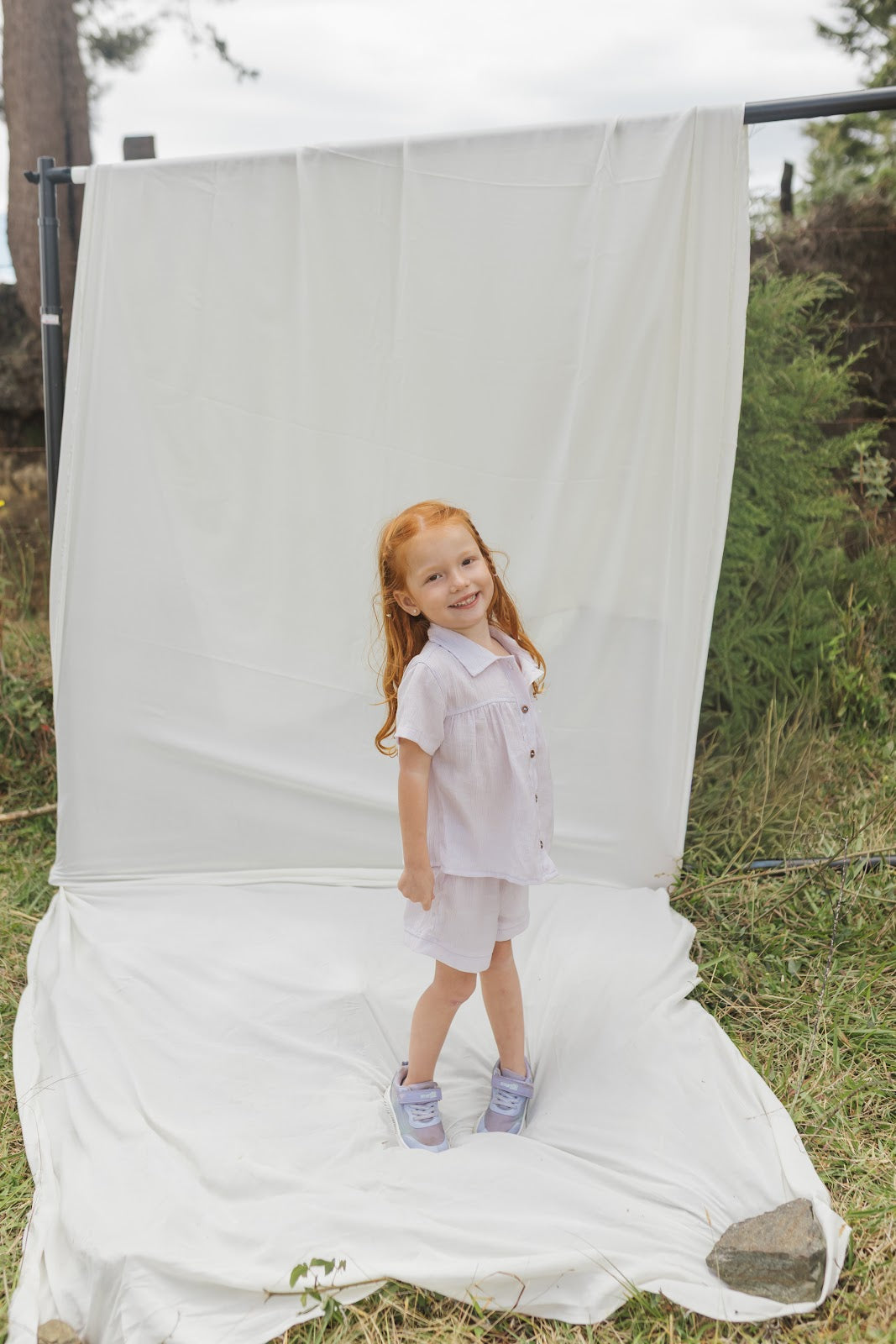 Conjunto Short Textura - Lila