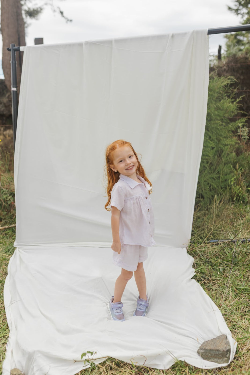 Conjunto Short Textura - Lila