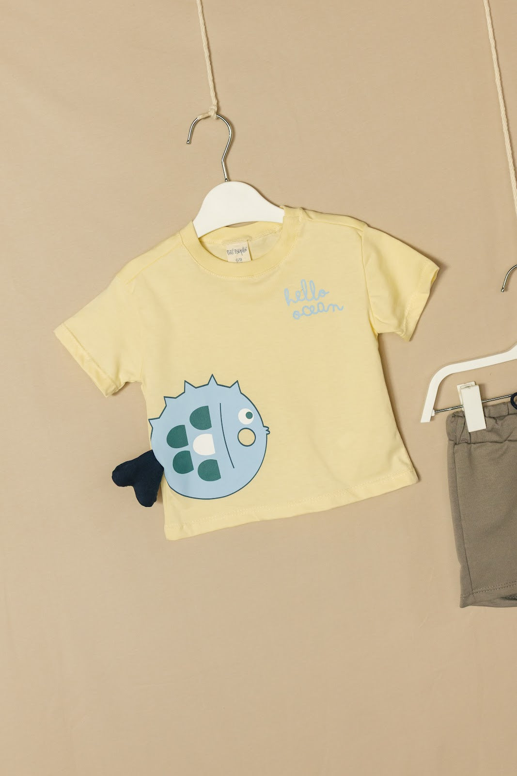 Conjunto Bermuda Fish - Mantequilla