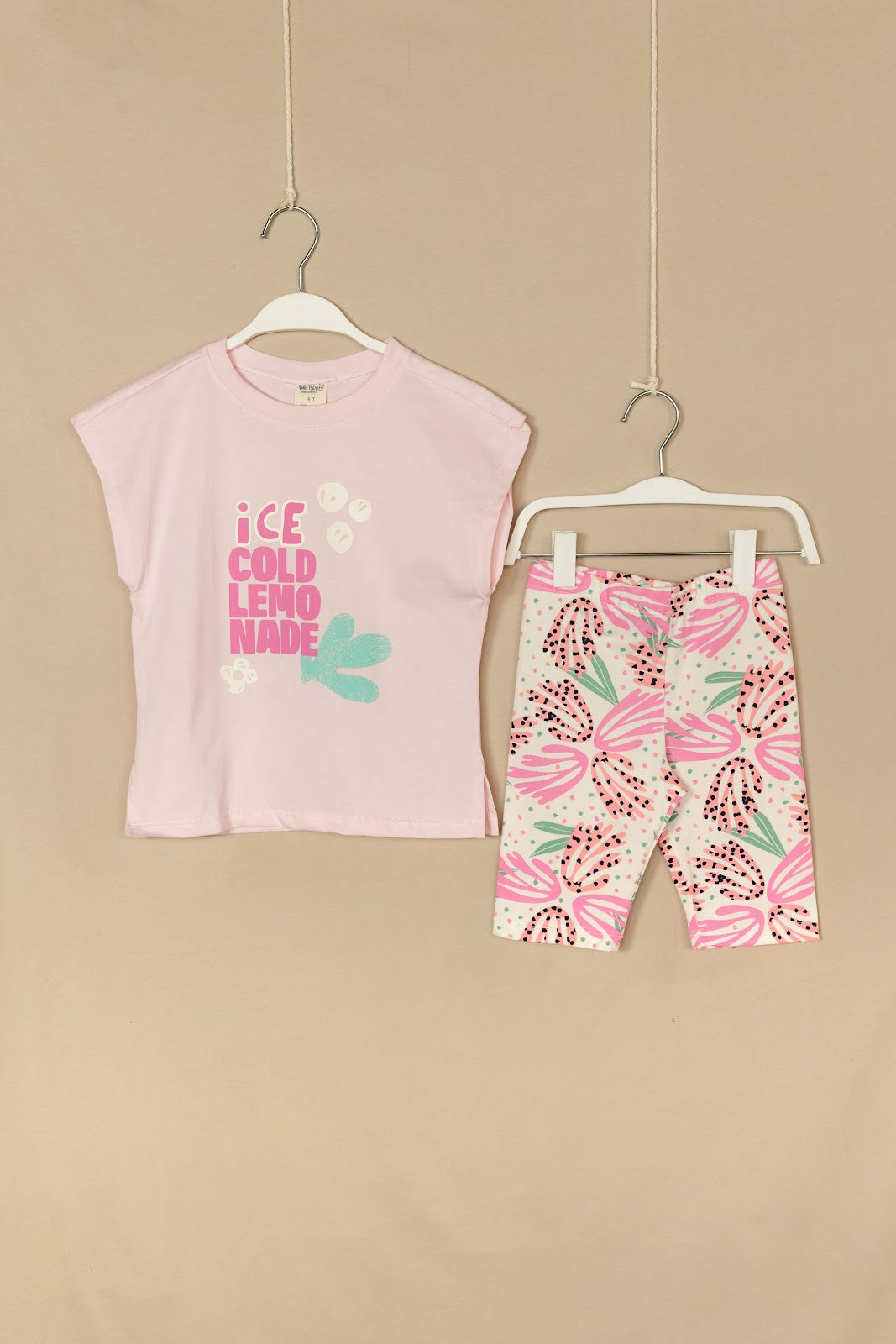 Conjunto Biker Flores - Rosado