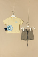 Conjunto Bermuda Fish - Mantequilla