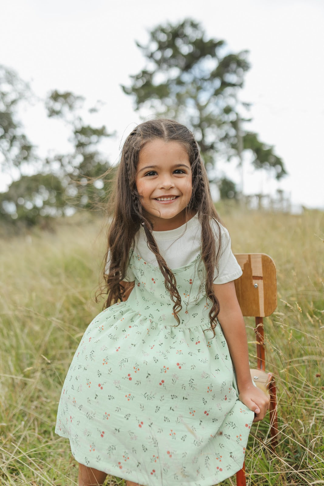 Vestido Flores Top Interno - Verde