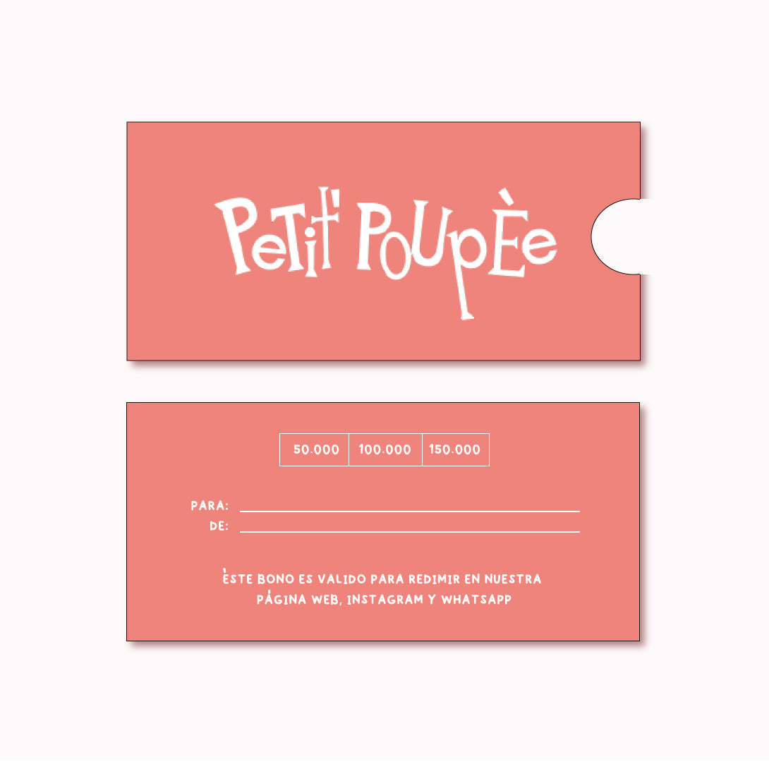 Tarjeta de regalo/ GIFT CARD - petit poupee