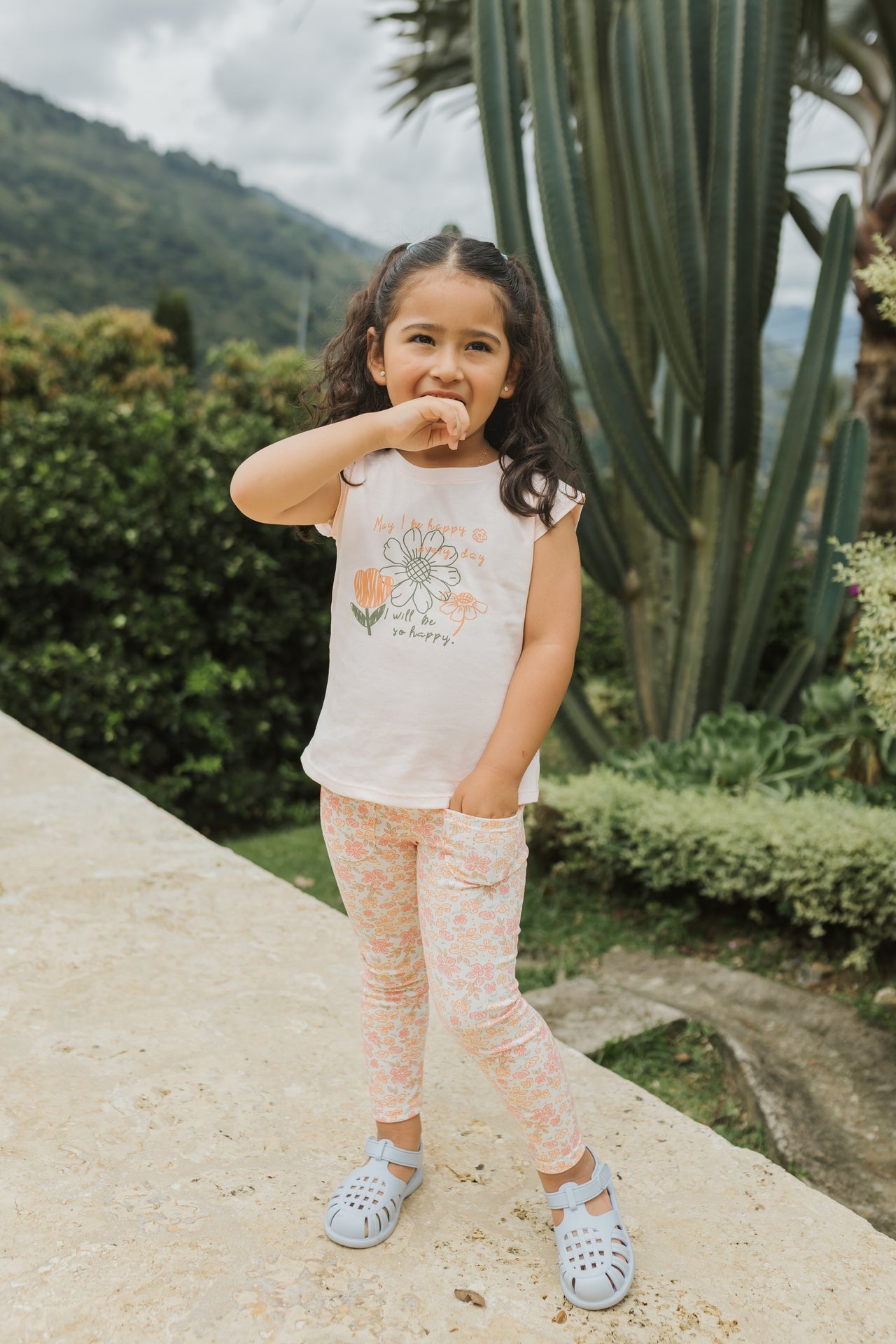 Set Legings Niña Bebe Flowers
