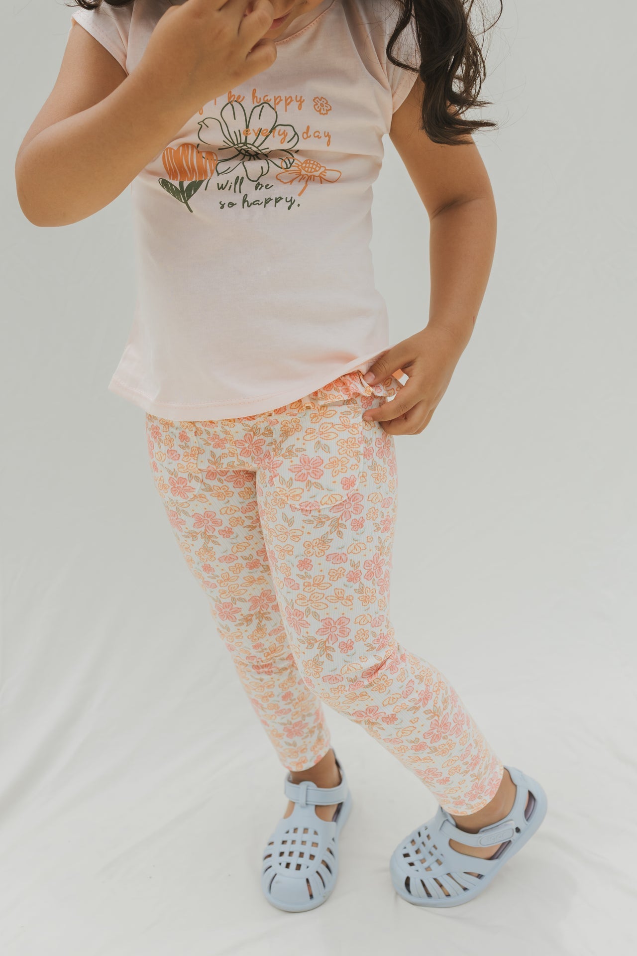Set Legings Niña Bebe Flowers