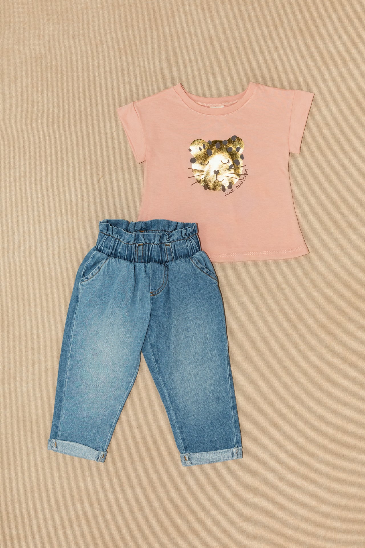 @CONJUNTO JEAN INDIGO NIÑA BEBE BOLSA DE PAPEL