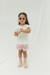 Set short Niña Bebe floral