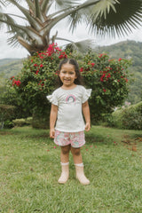 Set short Niña Bebe floral