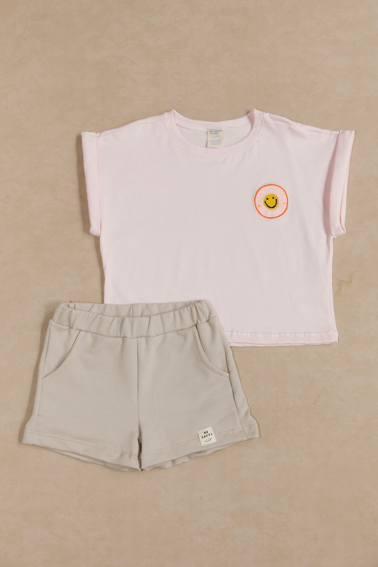 @Conjunto Short Niña Grande Aplique CARITA