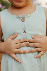 @VESTIDO NIÑA BEBE BOLSILLOS