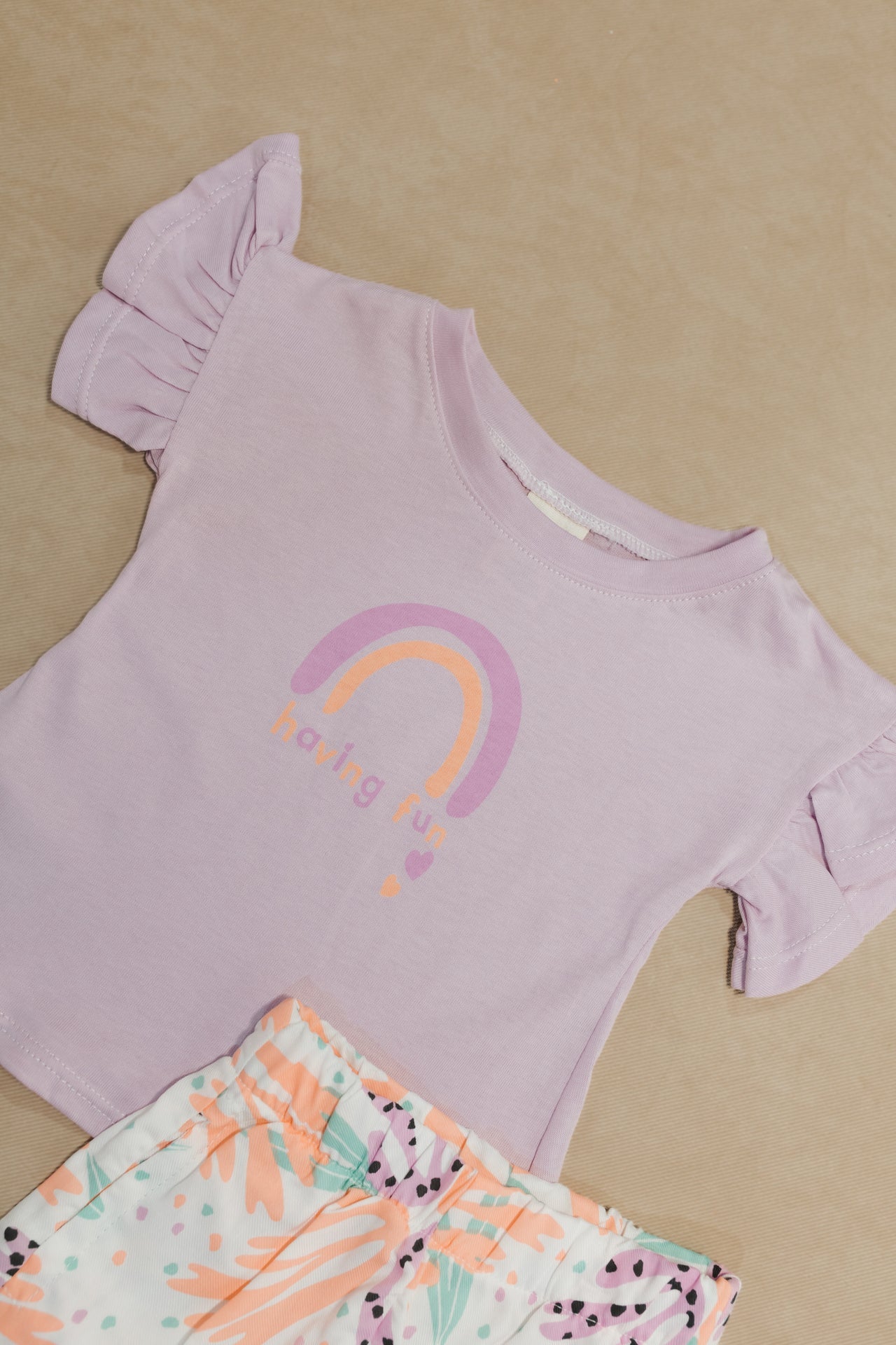 Set short Niña Bebe floral