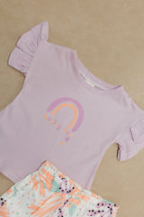 Set short Niña Bebe floral