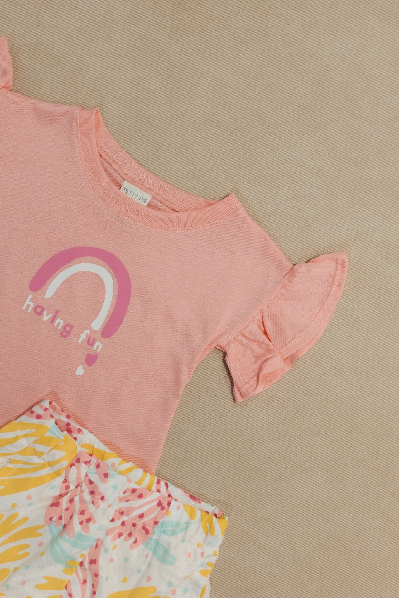 Set short Niña Bebe floral
