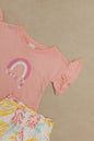 Set short Niña Bebe floral