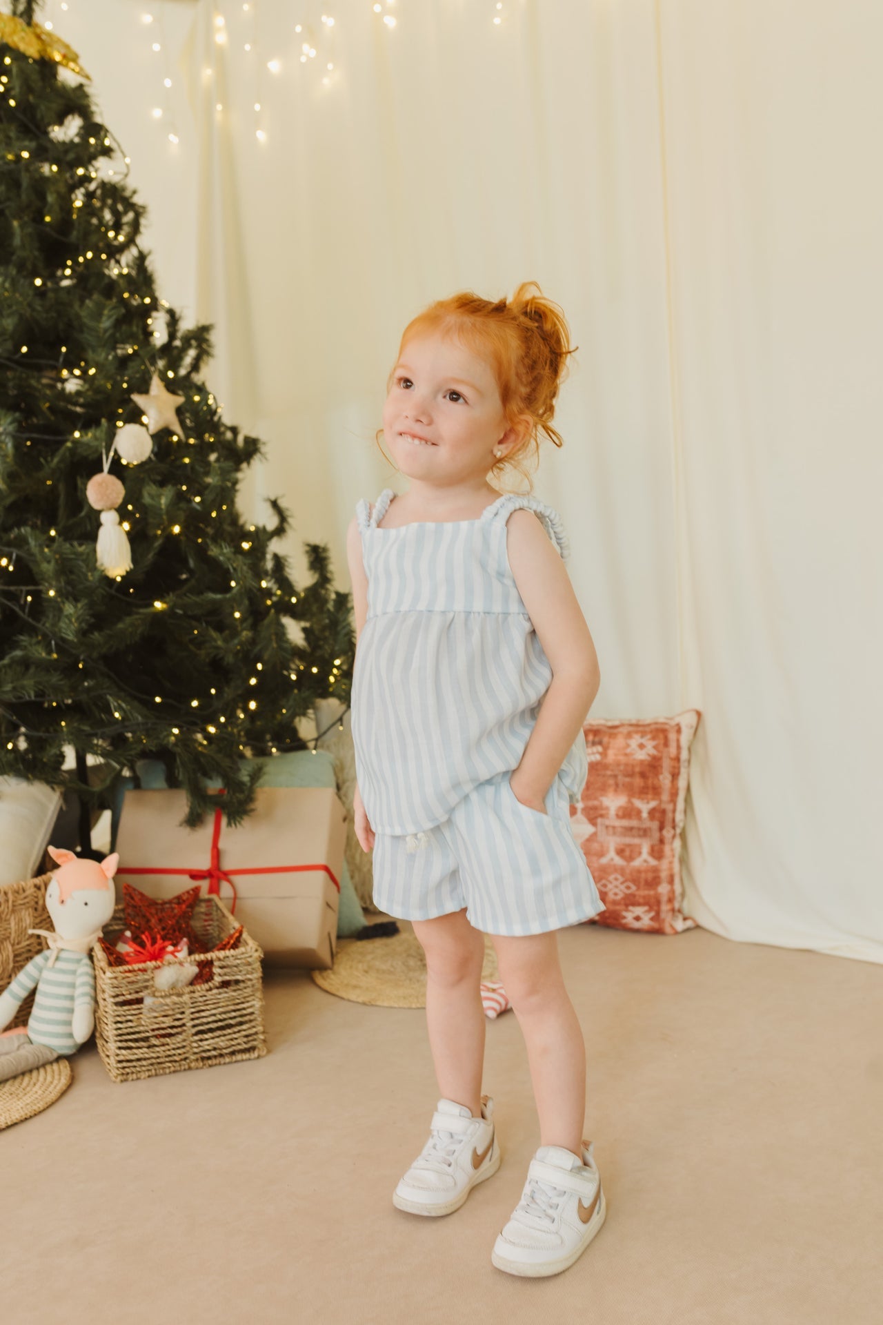 @SET SHORT NIÑA BEBE LINO