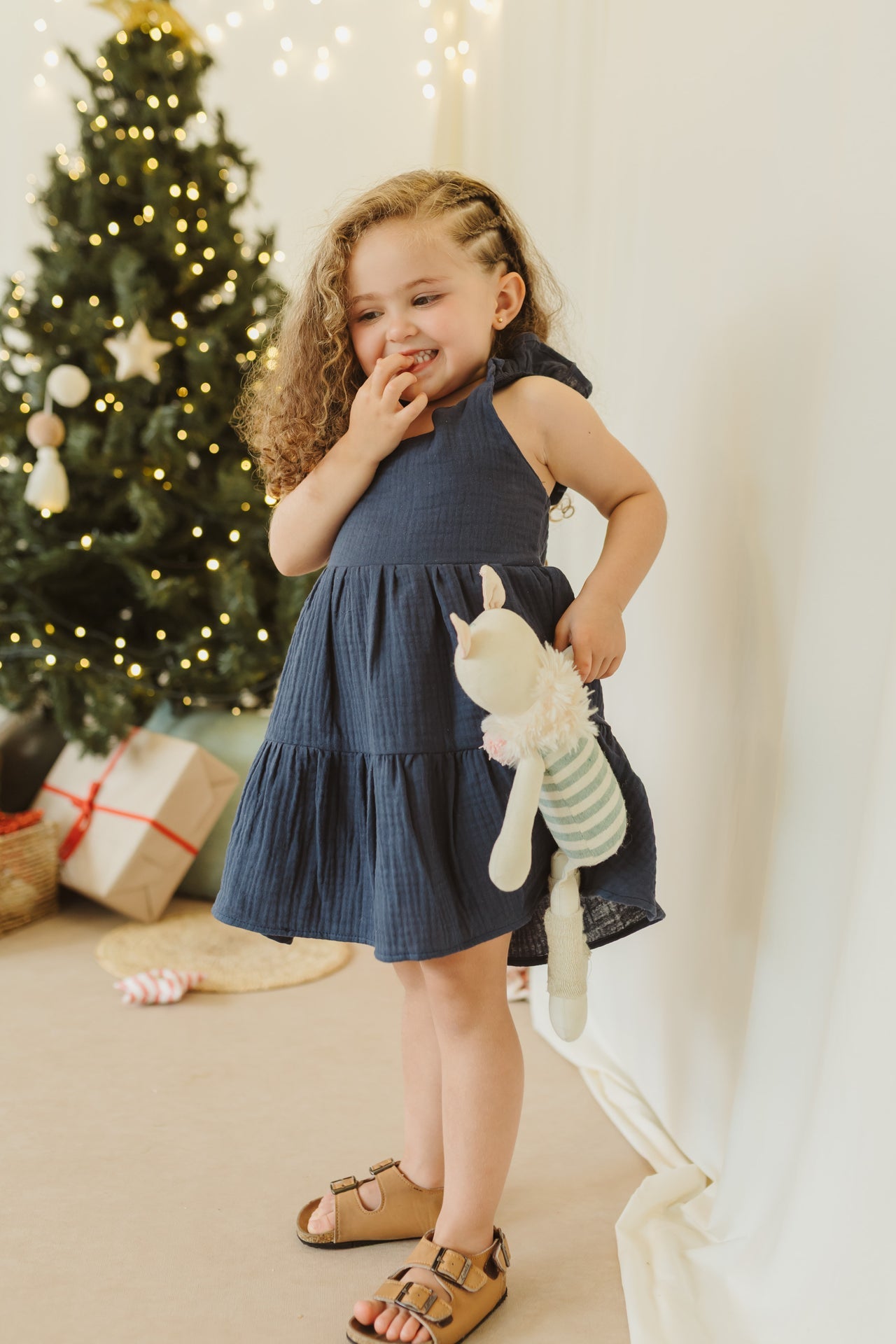 @Vestido Plano Boleros Niña Junior