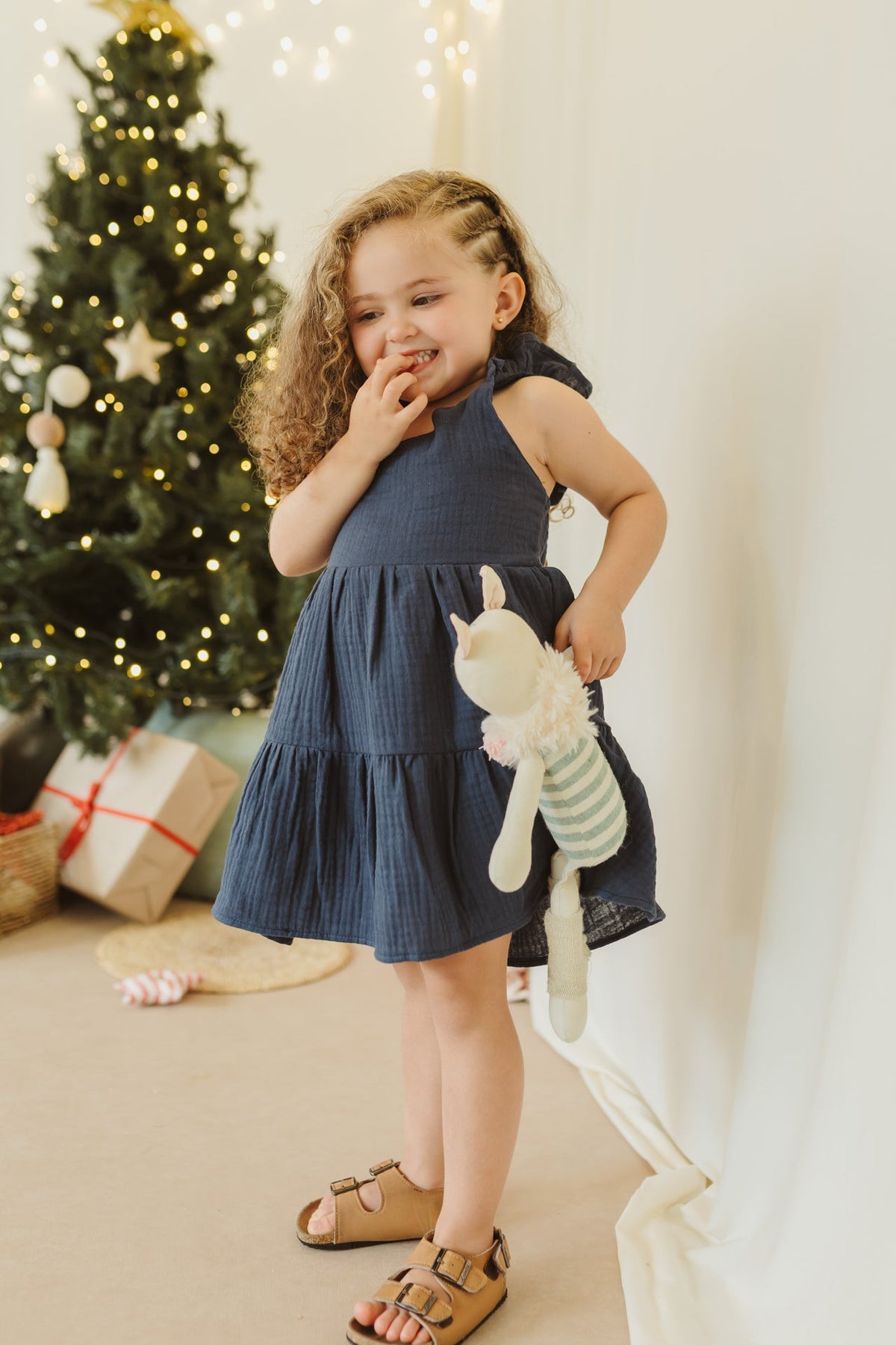 @Vestido Plano Boleros Niña Junior