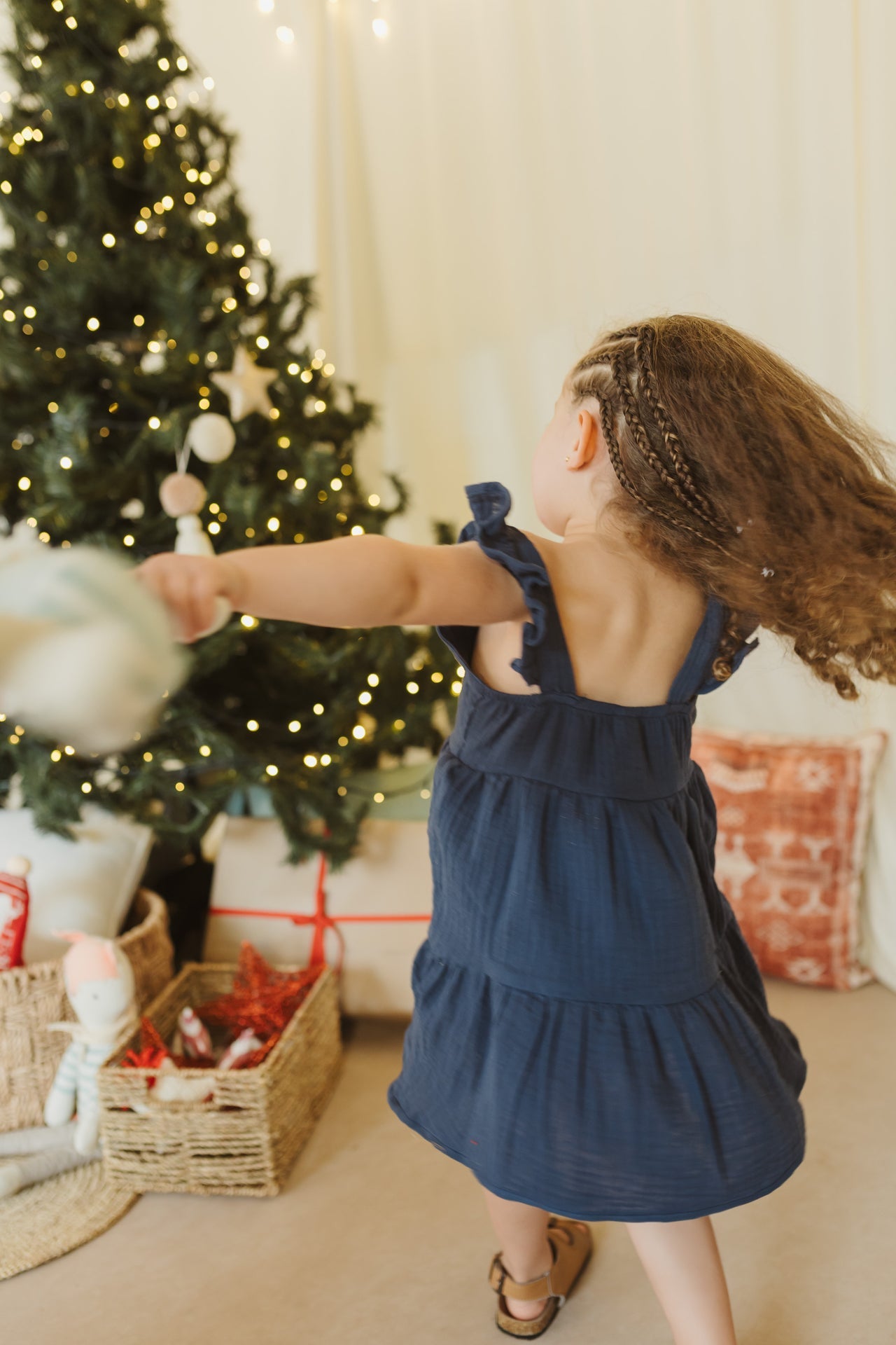 @Vestido Plano Boleros Niña Junior