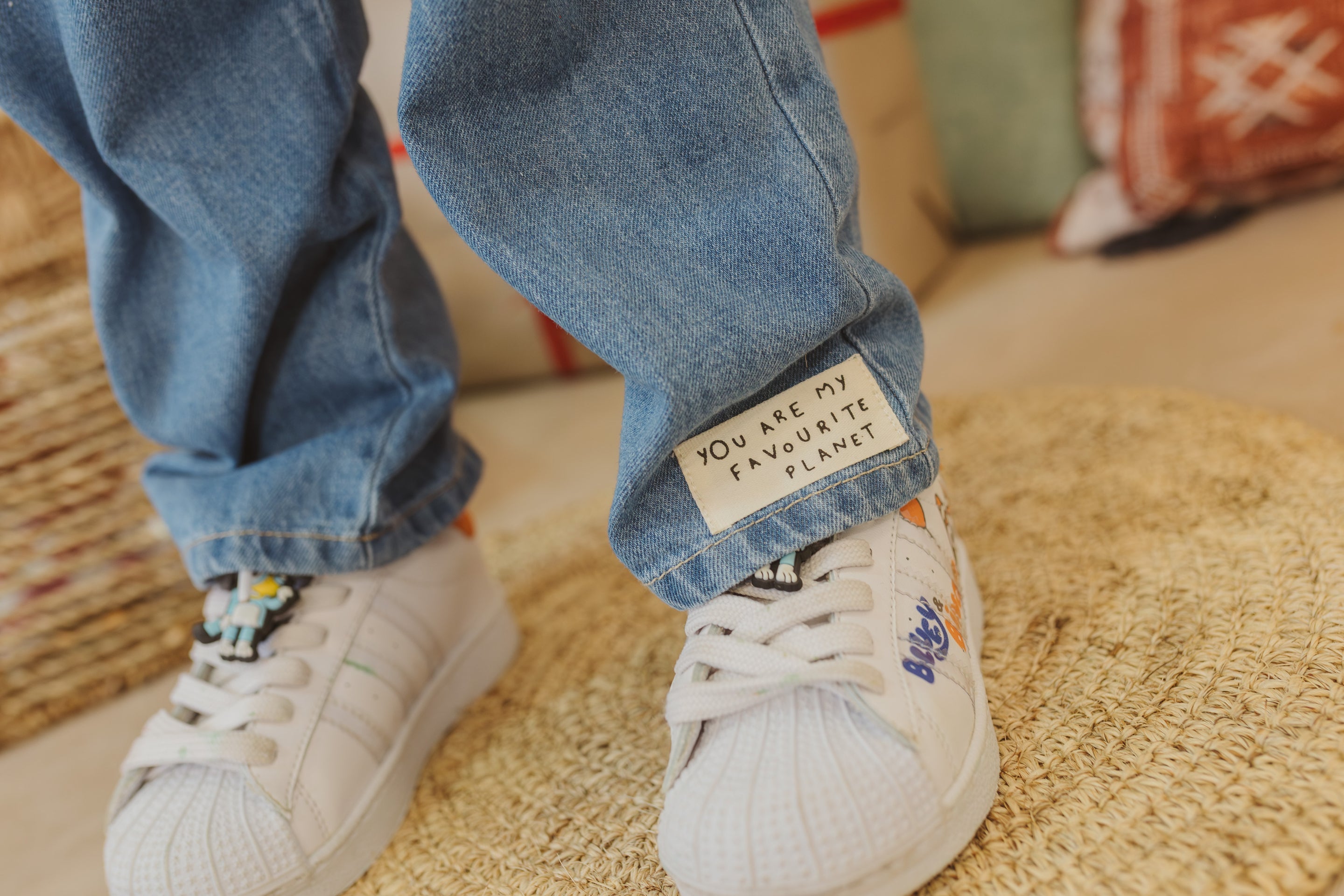 SET NIÑA BEBE JEAN FLOWER
