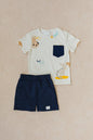 Conjunto bermuda niño bebé DINOS