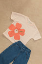 SET NIÑA BEBE JEAN FLOWER