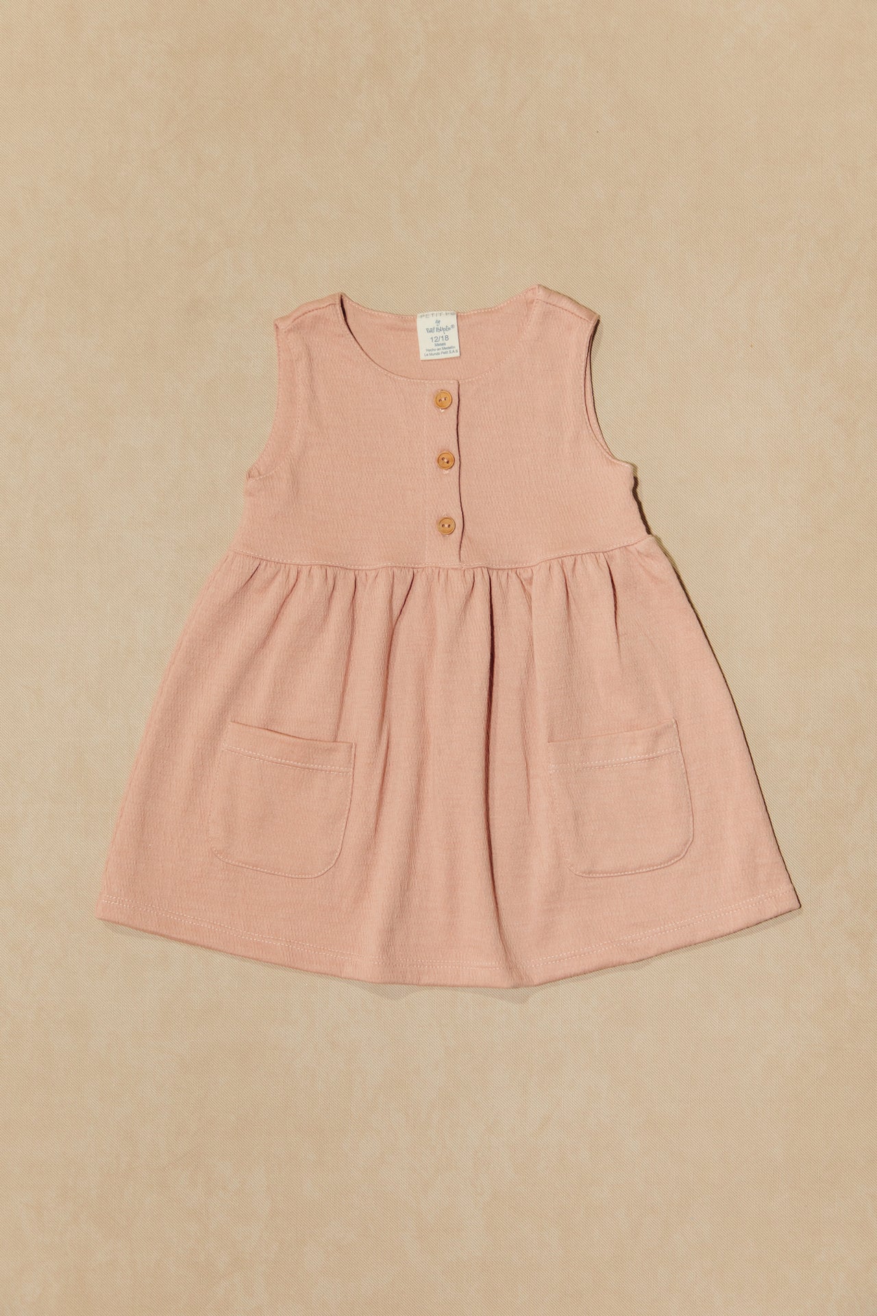 @VESTIDO NIÑA BEBE BOLSILLOS