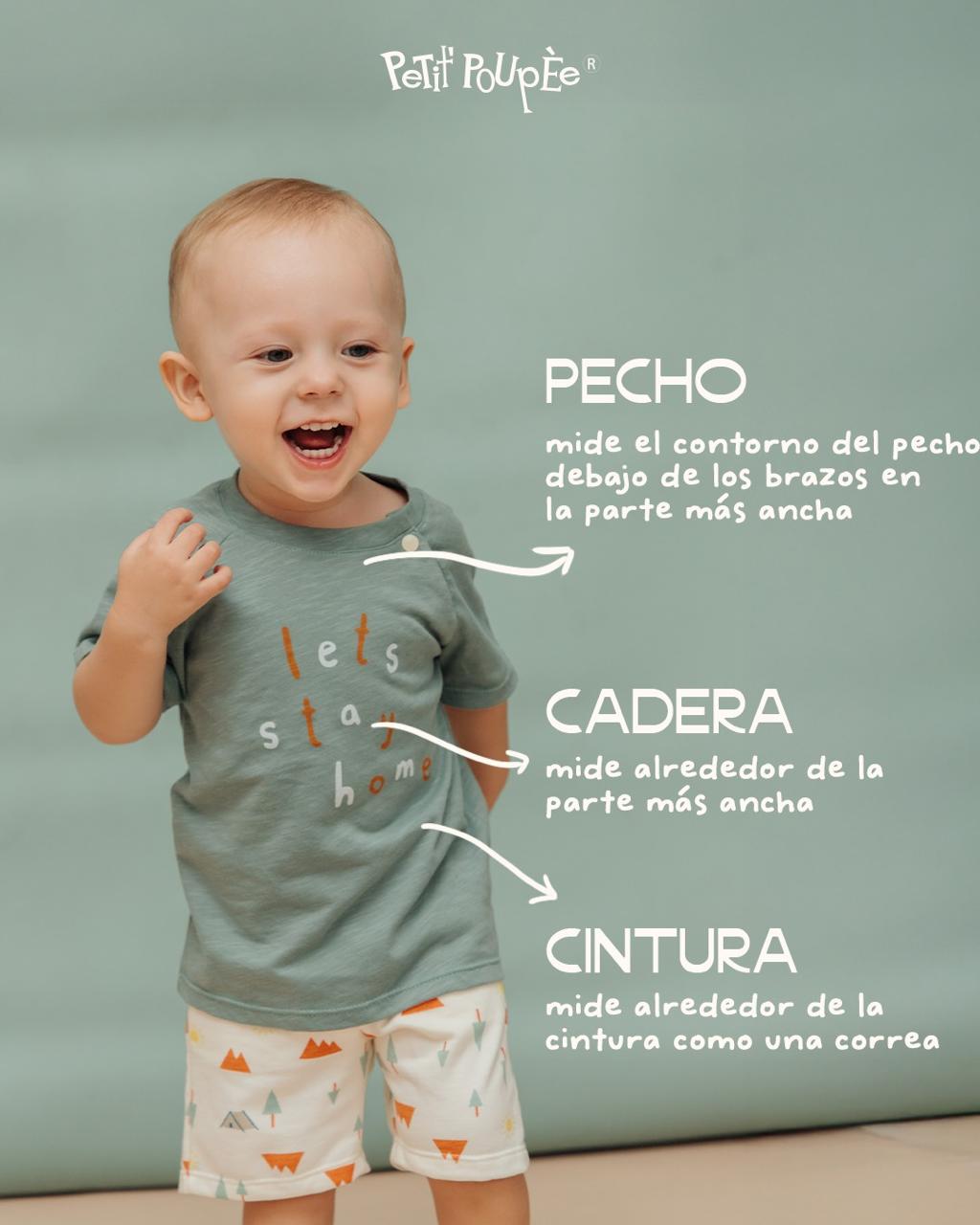 Conjunto bermuda niño bebé DINOS