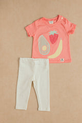 @Conjunto Legging Niña Bebé BANANA FRESA